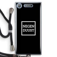 Negenduust black: Sony Xperia XZ1 Transparant Hoesje met koord