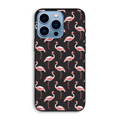 Flamingoprint groen: iPhone 13 Pro Biologisch afbreekbaar hoesje