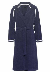 VanDyck unisex badjas marine met capuchon-m