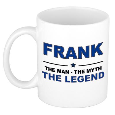 Frank cadeau mok - man myth legend - naam koffiemok - 300 ml - collega - vaderdag