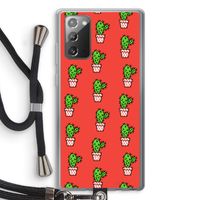 Mini cactus: Samsung Galaxy Note 20 / Note 20 5G Transparant Hoesje met koord Mini cactus: Samsung Galaxy Note 20 / Note 20 5G Transparant Hoesje met koord