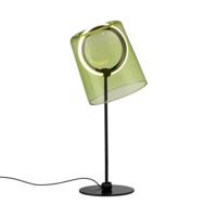 Paul Neuhaus TafellampZula zwart met groen glas - 4542-43