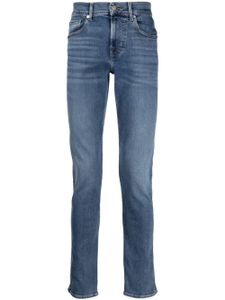 7 For All Mankind jean fuselé à patch logo - Bleu