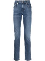 7 For All Mankind jean fuselé à patch logo - Bleu