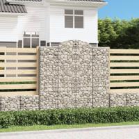 VidaXL Schanskorven 3 st gewelfd 200x50x200/220 cm ijzer - thumbnail