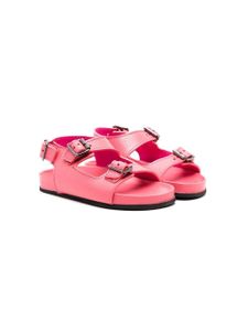 Gallucci Kids sandales en cuir à double boucles - Rose