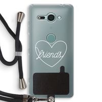 Friends heart pastel: Sony Xperia XZ2 Compact Transparant Hoesje met koord
