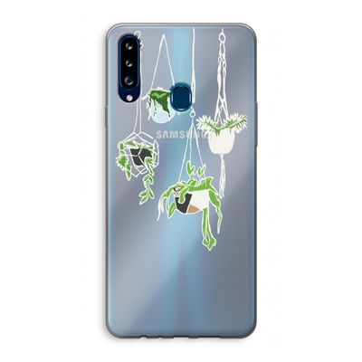 Hang In There: Samsung Galaxy A20s Transparant Hoesje
