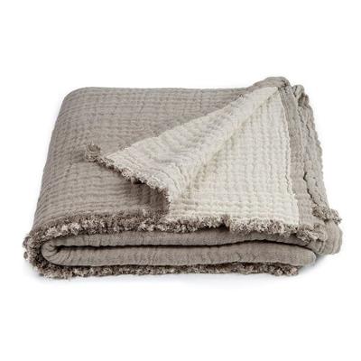 Dommelin Dommelin Plaid Fame Katoen Taupe-Ecru 130x180 cm