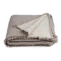 Dommelin Dommelin Plaid Fame Katoen Taupe-Ecru 130x180 cm