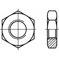 TOOLCRAFT TO-6854766 Zeskantmoeren M2 DIN 439 Staal 1000 stuk(s) - thumbnail