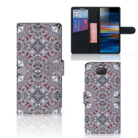 Sony Xperia 10 Plus Bookcase Flower Tiles - thumbnail