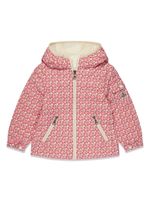 Moncler Enfant veste à logo imprimé - Rose - thumbnail