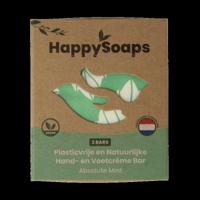 Happysoaps Hand & voetcreme bar absolute mint 40 Gram