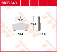 TRW Remblokken, en remschoenen voor de moto, MCB649 Allround organisch