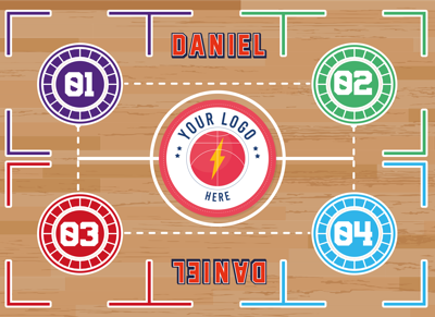 Basketbal training Rechthoekig vinyl tapijt