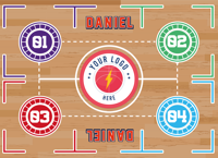 Basketbal training Rechthoekig vinyl tapijt Basketbal training Rechthoekig vinyl tapijt