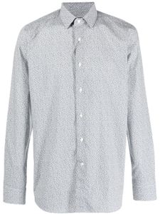 Canali chemise en coton à manches longues - Blanc