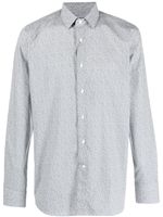 Canali chemise en coton à manches longues - Blanc