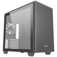 FSP Fortron CST360B/W Midi-tower PC-behuizing Zwart 2 voorgeïnstalleerde ventilators - thumbnail