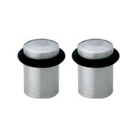 AMIG Deurstopper/deurbuffer - 2x - D20mm - inclusief schroeven - mat rvs  - Deurstoppers - thumbnail