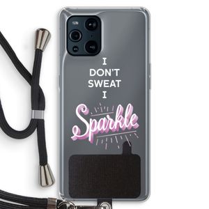Sparkle quote: Oppo Find X3 Pro Transparant Hoesje met koord