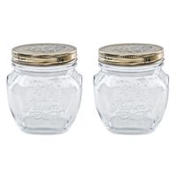 Set van 6x stuks weckpotten met draaideksel 200 ml