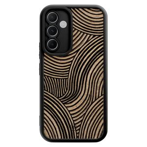 Samsung Galaxy A55 zwarte case - Ebony waves