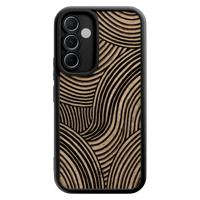 Samsung Galaxy A55 zwarte case - Ebony waves