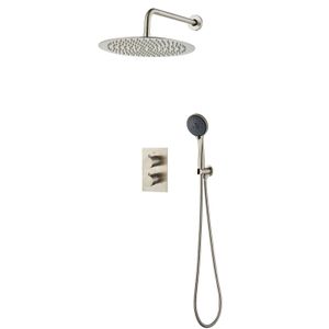 Inbouw Regendouche BWS Exclusive Volledig 304 RVS 30cm met 3 standen Handdouche