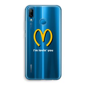 I'm lovin' you: Huawei P20 Lite Transparant Hoesje