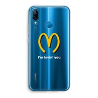 I'm lovin' you: Huawei P20 Lite Transparant Hoesje