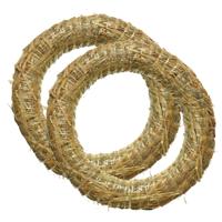 Decoratie krans van stro - 2x - 30 x 5 cm - DIY kransen maken