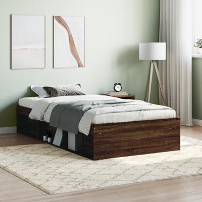 Bedframe bruin eikenkleur 90x200 cm
