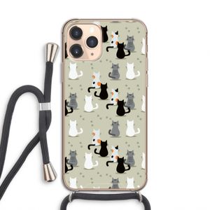 Katten: iPhone 11 Pro Transparant Hoesje met koord