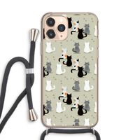 Katten: iPhone 11 Pro Transparant Hoesje met koord