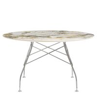 Kartell Glossy Eettafel Marmer Rond - Chrome / Symphonie - thumbnail