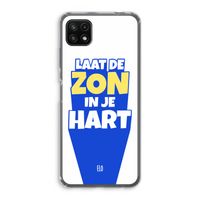 Laat de zon in je hart: Samsung Galaxy A22 5G Transparant Hoesje