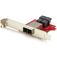 StarTech.com Mini-SAS adapter dual SFF-8643 naar SFF-8644 full/low-profile steunen 12Gbps