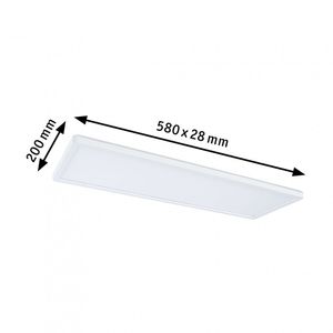 Paulmann 79925 P Atria Shine 22W 3000K 580x200mm ws Kst LED-plafondlamp LED 22 W Wit