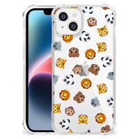 Doorzichtige Silicone Hoesje voor Apple iPhone 14 Plus Dieren Emojis - thumbnail