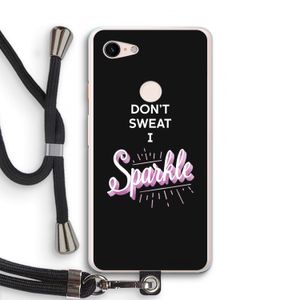 Sparkle quote: Pixel 3 XL Transparant Hoesje met koord