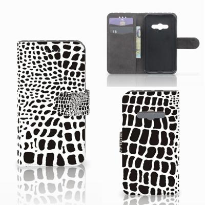 Samsung Galaxy Xcover 3 | Xcover 3 VE | Telefoonhoesje | Met pasjeshouder | Slangenprint