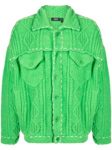 FIVE CM veste bomber à coutures contrastantes - Vert