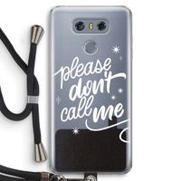 Don't call: LG G6 Transparant Hoesje met koord