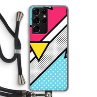 Pop Art #3: Samsung Galaxy S21 Ultra Transparant Hoesje met koord Pop Art #3: Samsung Galaxy S21 Ultra Transparant Hoesje met koord