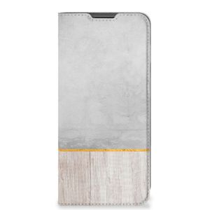 Motorola Moto G22 Book Wallet Case Wood Concrete