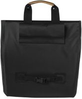 Basil urban dry shopper - waterdichte fietsshopper, vegan leather details, verstelbare sluiting, reflectie, mat zwart