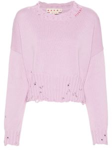 Marni pull à effet usé - Rose