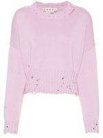 Marni pull à effet usé - Rose